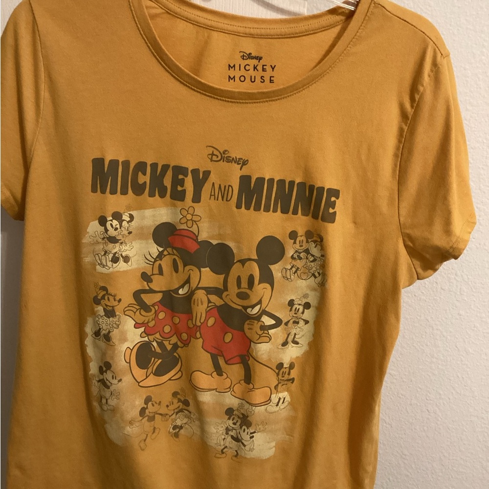 Disney Mickey and Minnie Tee - Mustard
